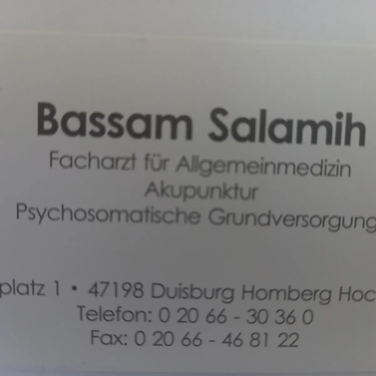 Dr. Bassam Salamih